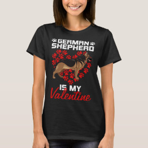 T-shirt German Shepherd est mon valentines jour amour chie