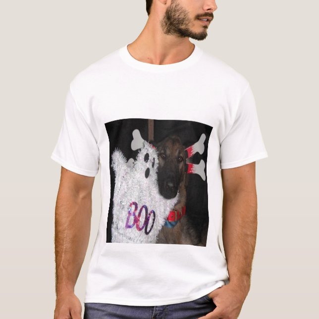 T - Shirt German Shepherd Halloween Boo (Vorderseite)