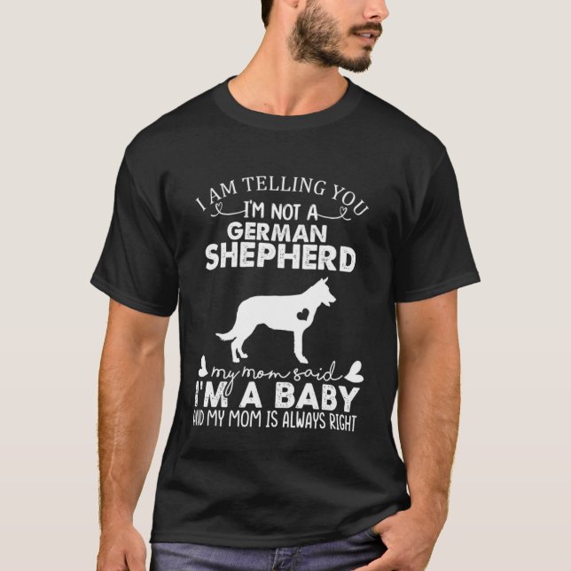 T-shirt German Shepherd Mom Baby  Cute Dog Owner Mothers D (Devant)