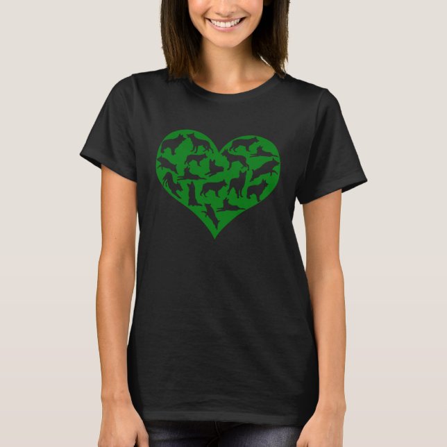 T-shirt German Shepherd Saint Patricks Day   for Dog (Devant)