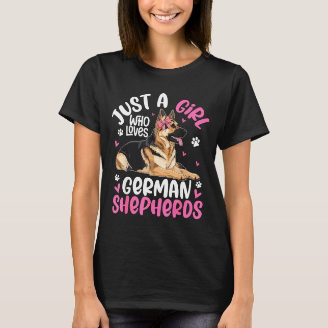 T-shirt German Shepherd Shirt For Girls Women German Sheph (Devant)