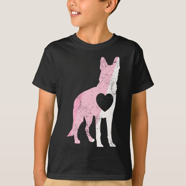 T-shirt German Shepherd Valentines Day Cud Love Dog _1  (Devant)