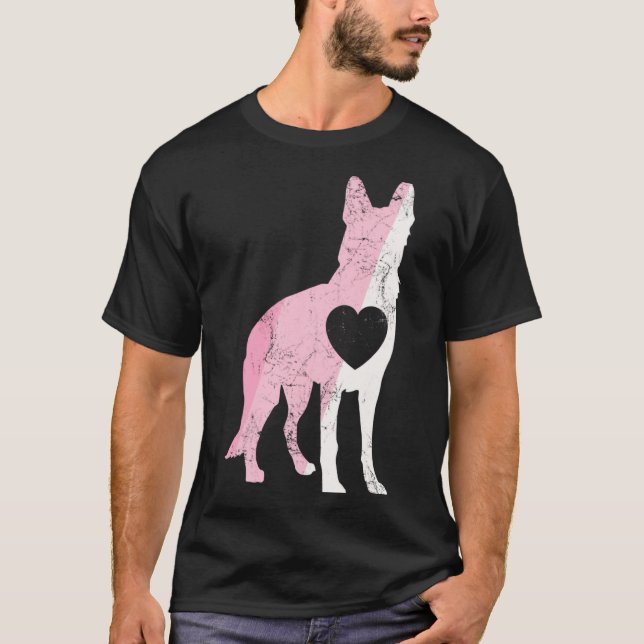T-shirt German Shepherd Valentines Day Cud Love Dog _1  (Devant)