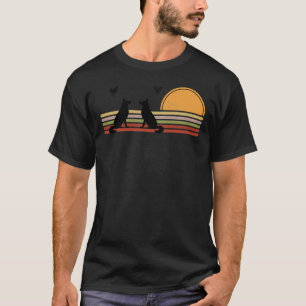 T-shirt German Shepherds Sitting Silhouette Chicken Or Lov