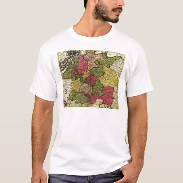 T-shirt GermanyPanoramic MapGermany (Devant)