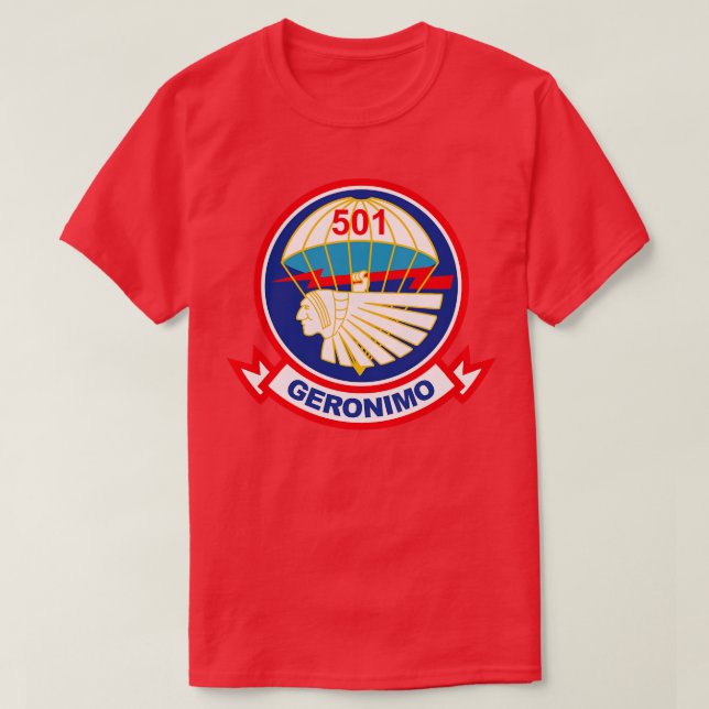 T-shirt Geronimo Mod1 501e infanterie parachute (Design devant)