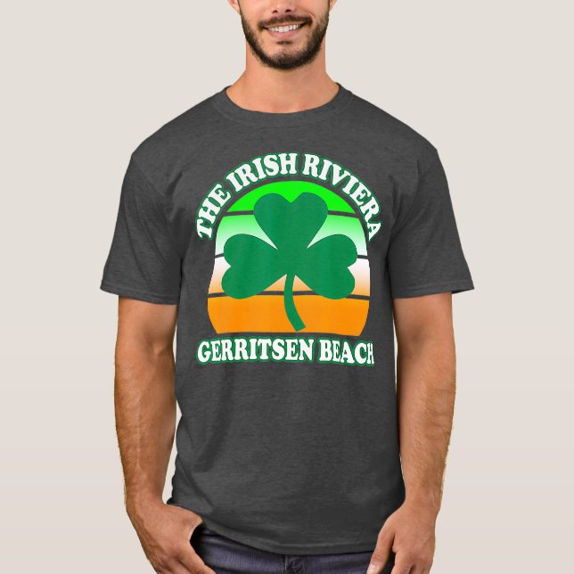 T-shirt Gerritsen Beach Irish Riviera Funny Shamrock (Devant)