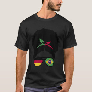 T-shirt Gery Et Brésil Mélanger Les Cheveux Afro Demi Ger