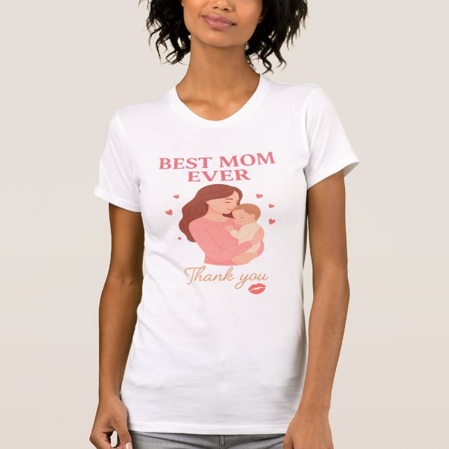 T-Shirt-Geschenk "Beste Mama überhaupt" für sie –  T-Shirt (Vorderseite)