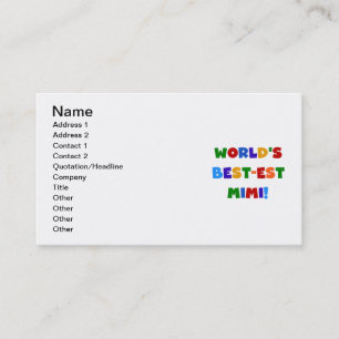 T - Shirt-Geschenke des Gut-est der Welt helle Visitenkarte