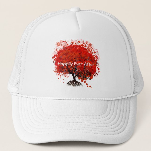 T - Shirt, Geschenke, Sticker und Gefallen von Red Truckerkappe (Vorderseite)