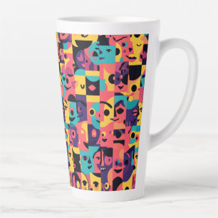 T-Shirt-Gesichtsmockup – Hochwertige Kleidungspräs Milchtasse