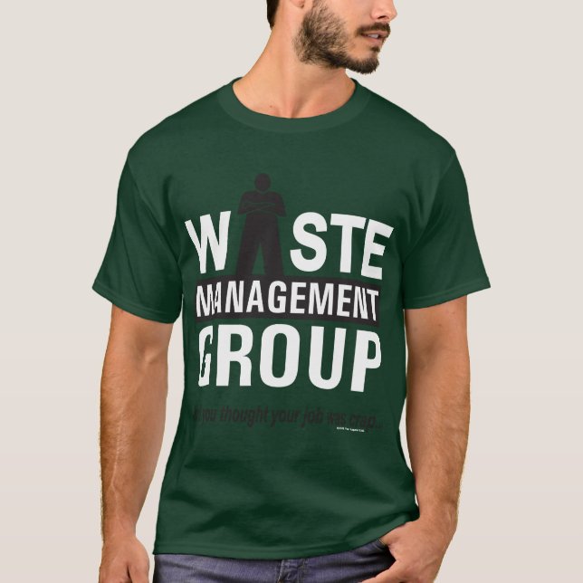 T-shirt Gestion des déchets sur le vert (Devant)