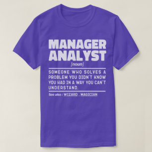 T-shirt Gestionnaire Analyste Noun Cool Principal Employé 