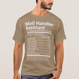 T-shirt Gestionnaire de courrier Assistant nutritionnel et
