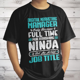 T-shirt Gestionnaire de marketing numérique Titre du trava