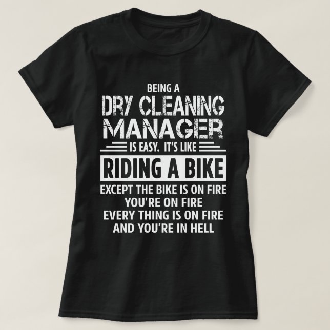 T-shirt Gestionnaire de nettoyage à sec (Design devant)