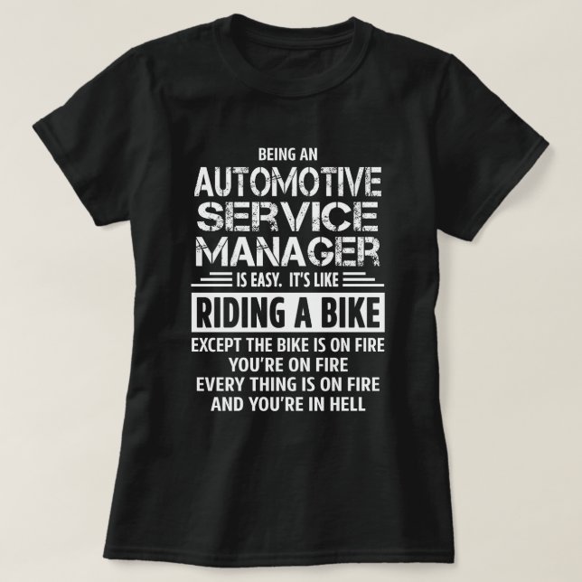 T-shirt Gestionnaire de services automobiles (Design devant)