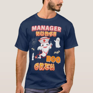 T-shirt Gestionnaire Infirmière Boo Crew Halloween Ghost W