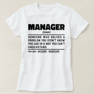 T-shirt Gestionnaire Noun Directeur général Appréciation D