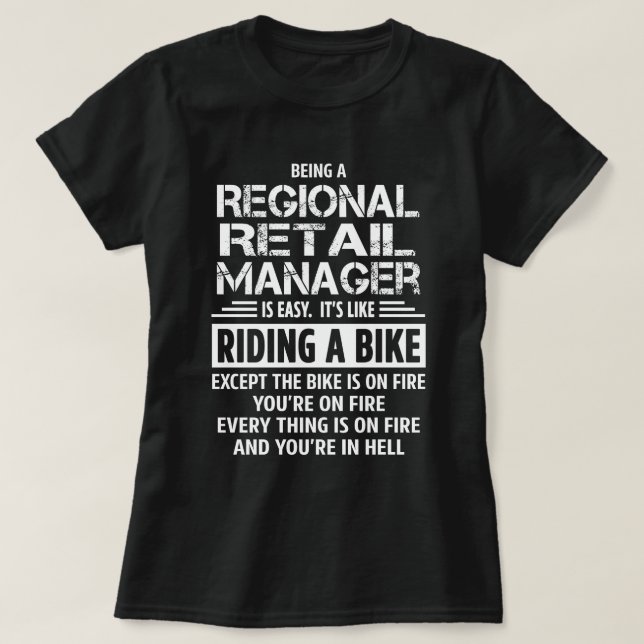 T-shirt Gestionnaire régional de vente au détail (Design devant)