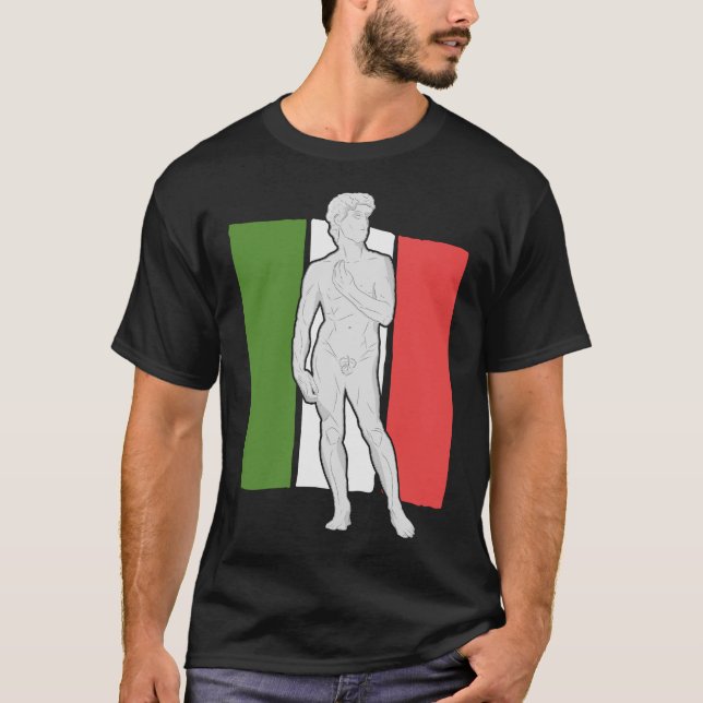 T-shirt Gesture de main italienne avec drapeau italien - S (Devant)