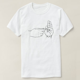 T-shirt Gesture de trou de doigt Langue des signes coquine