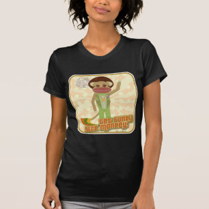 T-shirt Get Funky Disco Boogie Sock Monkey Character