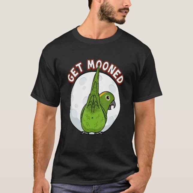 T-shirt Get Mooned I Parrot Underfluffies I Yellow naped A (Devant)