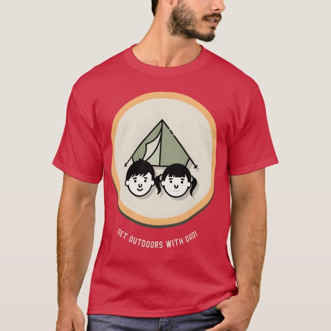 T-shirt Get Outrs With Dad Camping Dad Apparel boy (Devant)
