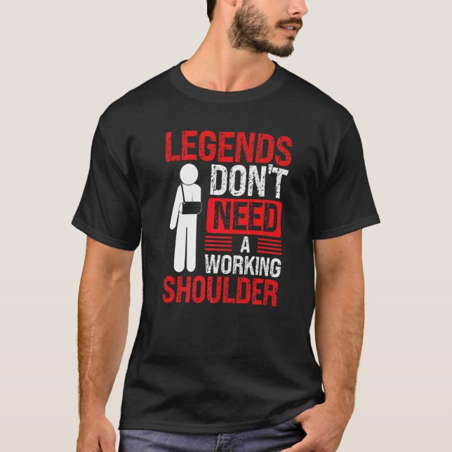 T-shirt Get well soon Broken Shoulder Recovery Survivor Br (Devant)