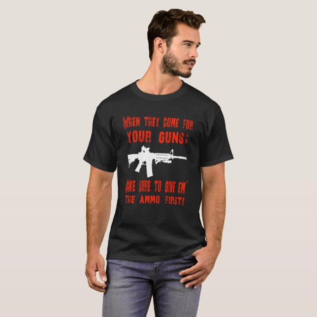 T - SHIRT-GEWEHR-KONTROLLE AR-15 T-Shirt (Vorne ganz)