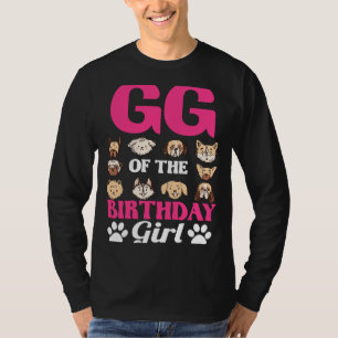 T-shirt GG De L'Anniversaire Fille Chien Paw Anniversaire