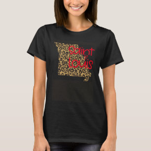T-shirt GGT Leopard Poster de animal STL St Louis Missouri