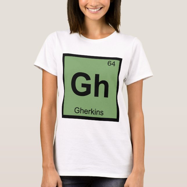 T-shirt Gh - Symbole de Tableau périodique de chimie de (Devant)