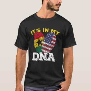 T-shirt Ghana Amérique ghanéenne Drapeau Américain Main Mi