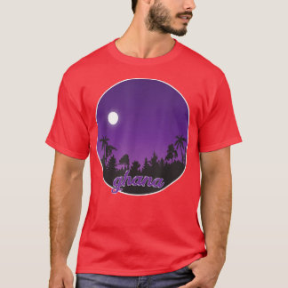 T-shirt ghana By night with Palms 