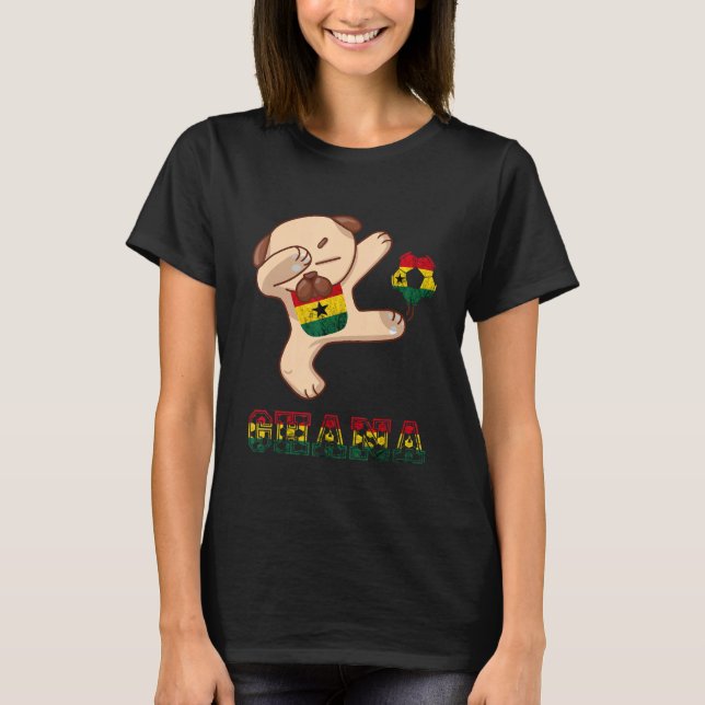 T-shirt Ghana Dog Ghana Football Team Ghana Flag Ghanese P (Devant)