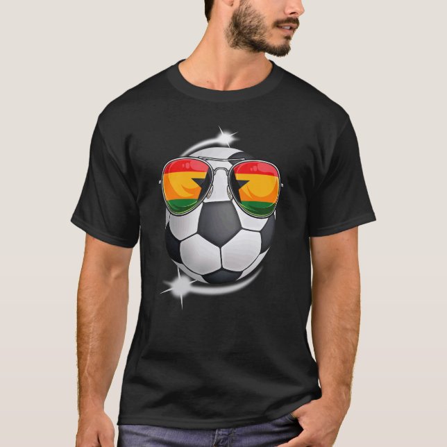 T-shirt Ghana Fan de football Sunglass Soccer Ghanaian (Devant)