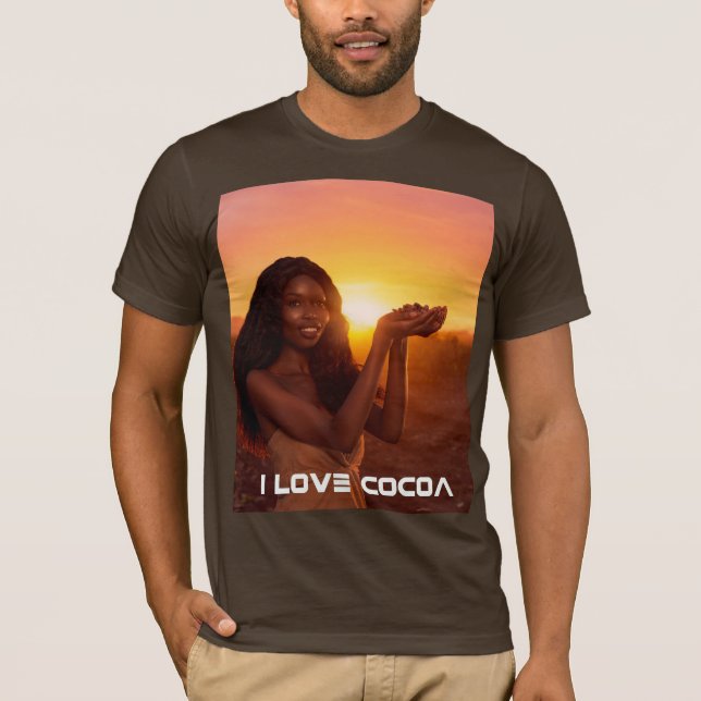 T-SHIRT GHANA - I LOVE COCOA (Devant)