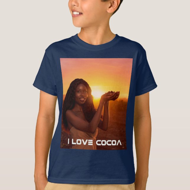 T-SHIRT GHANA - I LOVE COCOA (Devant)