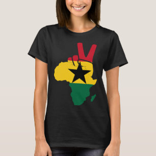 T-shirt Ghana Peace Africa carte Ghanaian Flag Pride