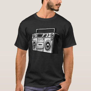 T-shirt Ghetto Blaster 80 s 90 s Parti Hip Hip Rap R B Vin