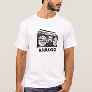 T-shirt Ghetto Blaster Boombox Radio Hip Hop Analog Music