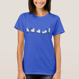 T-shirt Ghost Cat Parade - Cuite Halloween Chats en costum