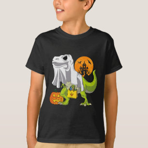 T-shirt Ghost Dinosaur Drôle T Rex Halloween Pour Les Garç