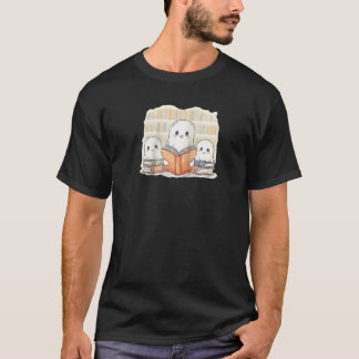 T-shirt Ghost Family Lire un livre Bookworm Cute Bookish