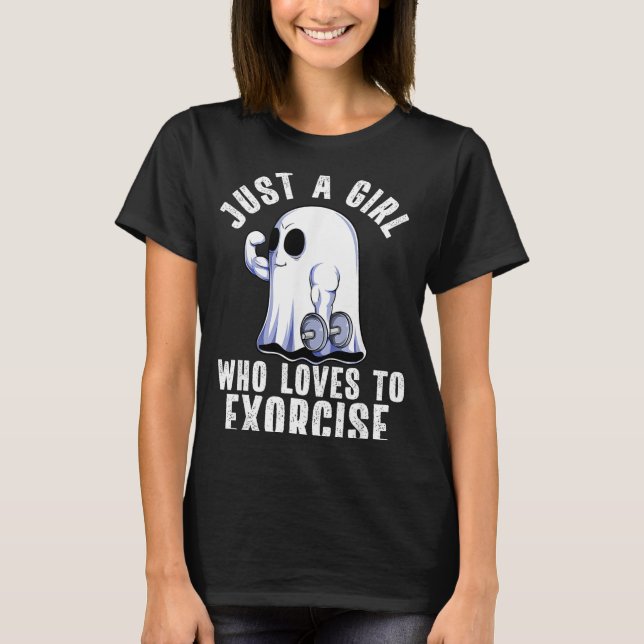 T-shirt Ghost Funny Gym Workout Bodybuilding Soky Hallowee (Devant)