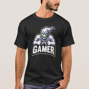 T-shirt Ghost Gamer Lazy Halloween Costume Cool jeu vidéo