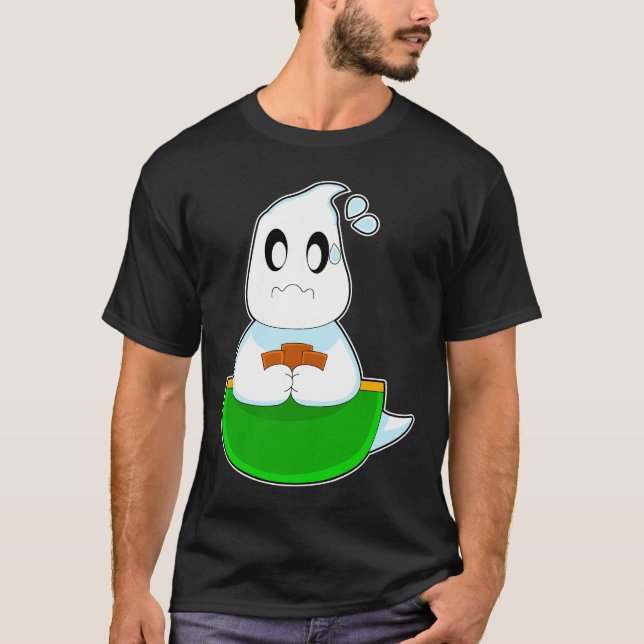 T-shirt Ghost Halloween Poker (Devant)